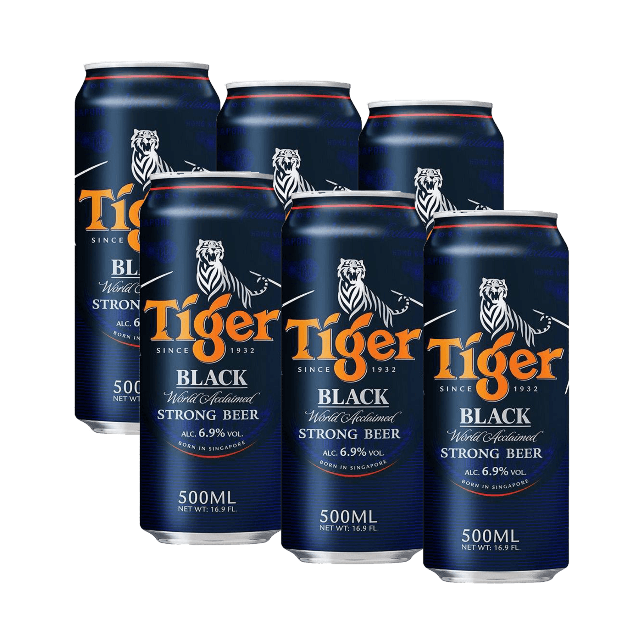 Tiger Black Can 500ml Bundle of 6 at ₱414.00