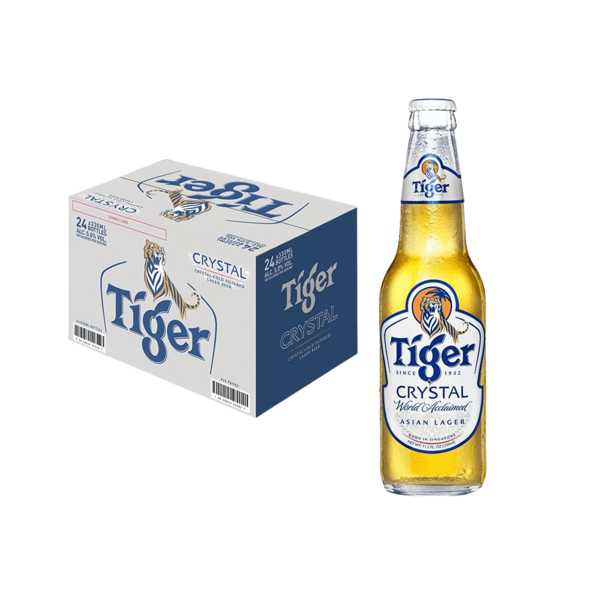 Tiger Crystal 330ml Case 24 Bottles at ₱1248.00