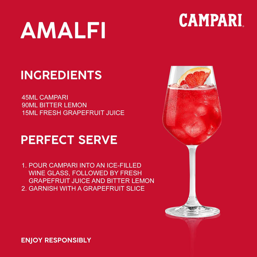 Campari Bitter 750ml at ₱1249.00 | Liqueur | Boozy.ph