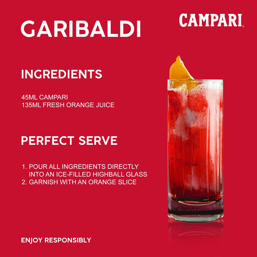 Campari Bitter 750ml at ₱1249.00 | Liqueur | Boozy.ph