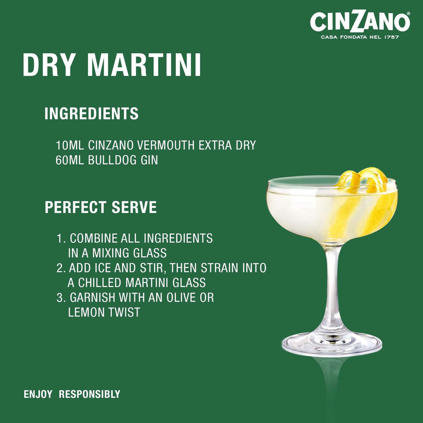 Cinzano Vermouth Dry 1L at ₱829.00 | Liqueur | Boozy.ph