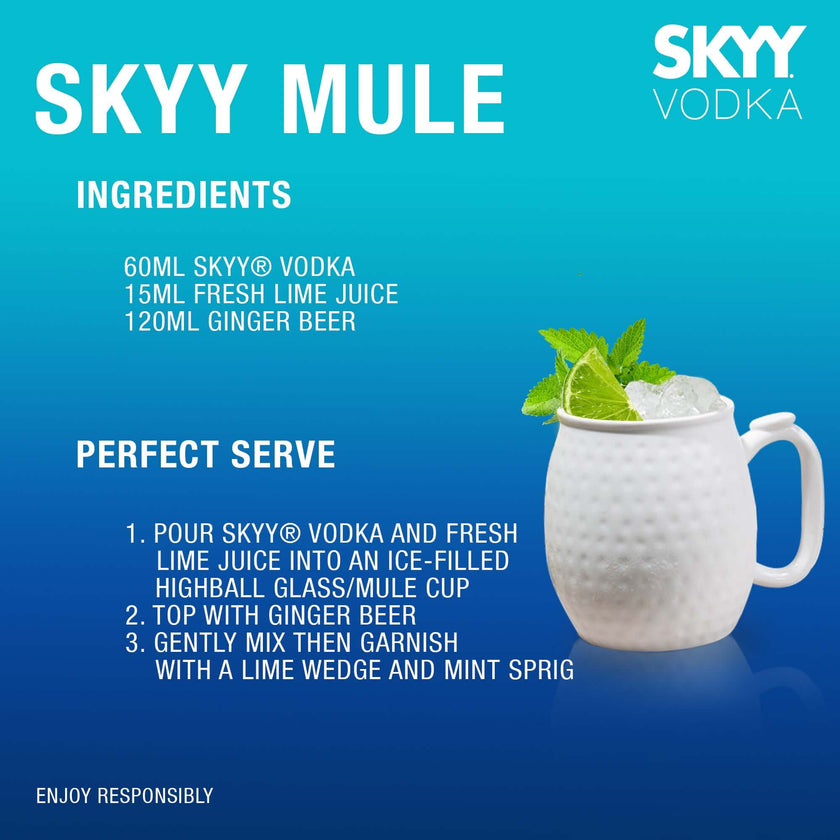 Skyy Vodka 750ml at ₱999.00 | Vodka | Boozy.ph