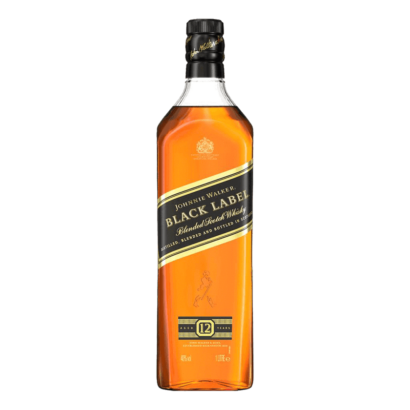 Johnnie Walker Black Label Blended Scotch Whisky 1L